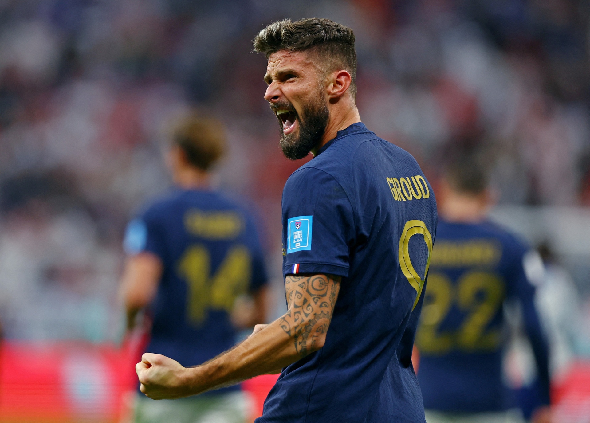 Tiền đạo Olivier Giroud- chân sút số 1 đội tuyển Pháp